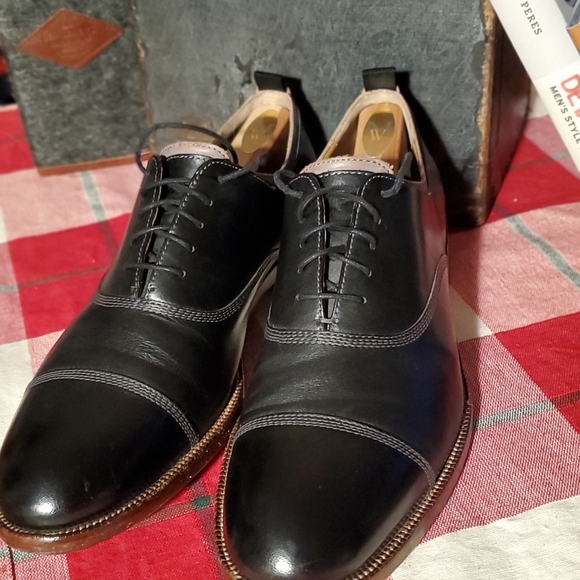 Johnston & Murphy Cap Toe Charcoal/Black 10.5 - Picture 5 of 7